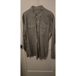 NWOT Blue Ranchwear XXL Gray Long Sleeve Western Snap Shirt For Men Cotton Blend